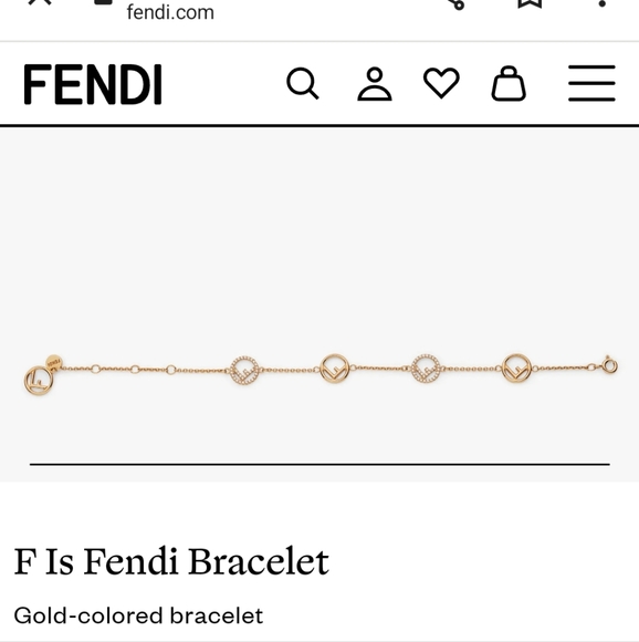 FENDI F IS FENDI BRACELET (GOLD) - Picture 5 of 5